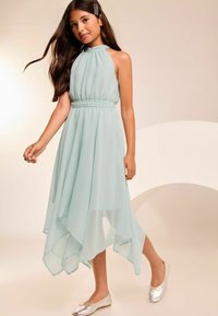 Lipsy HANKY HEM HALTER OCCASION - REGULAR FIT - Koktailové šaty/večierkové šaty - sage green