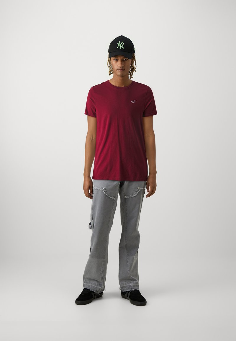 Hollister Co. Icon Crew T-Shirt 3-Pack - Osnovna majica kratkih rukava - navy/burgundy/grey