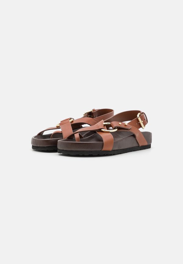 MEXICO - T-bar sandals - cognac4