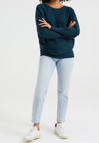 WE Fashion Stickad tröja - neon green