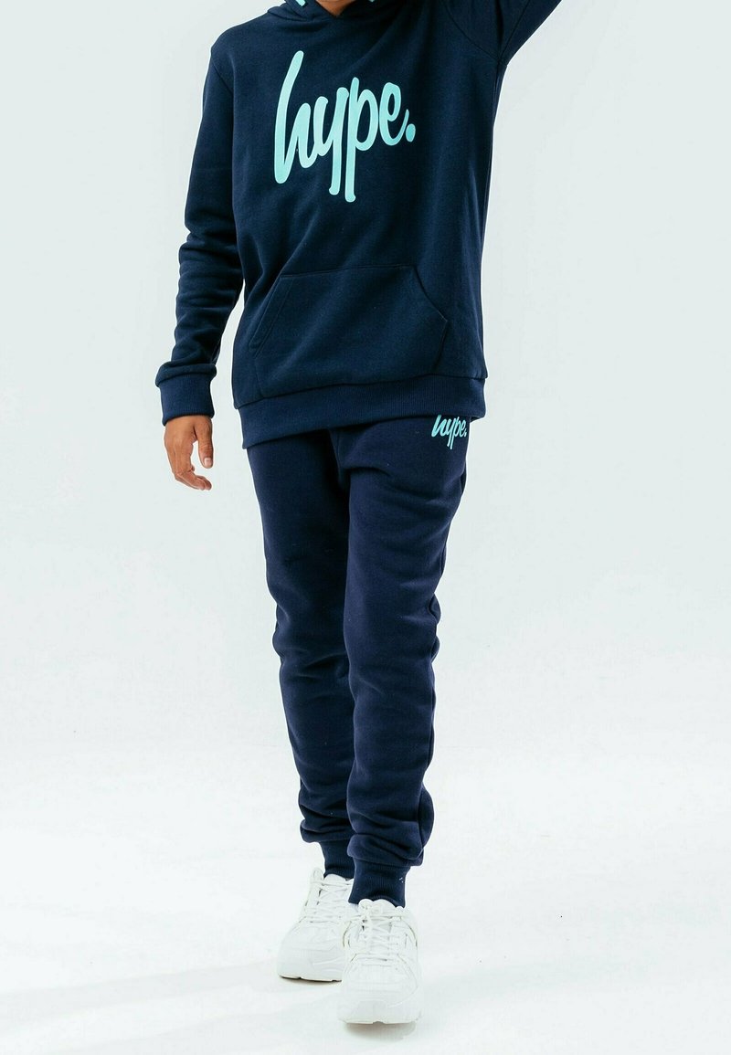 Hype SCRIPT - Felpa con cappuccio - navy
