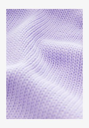 Light purple knitted fabric with a ribbed texture, showcasing evenly spaced rows and a soft, flexible drape. Smooth finish.