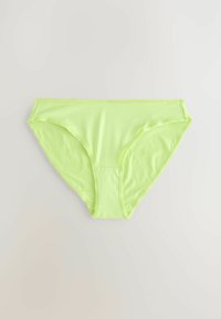 Neon zelene bikini gaće izrađene od glatkog, rastezljivog materijala. Imaju bešavne ivice i niskoprofilni dizajn za udobnost.
