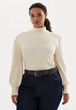 DWORINA-LONG SLEEVE-PULLOVER - Svetrík - mascarpone cream