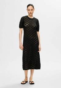 Selected Femme Pletené šaty - black