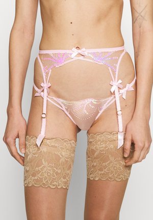 Agent Provocateur QUINNY SUSPENDER BABY - Strumpfhalter - baby pink/sand/irridescent