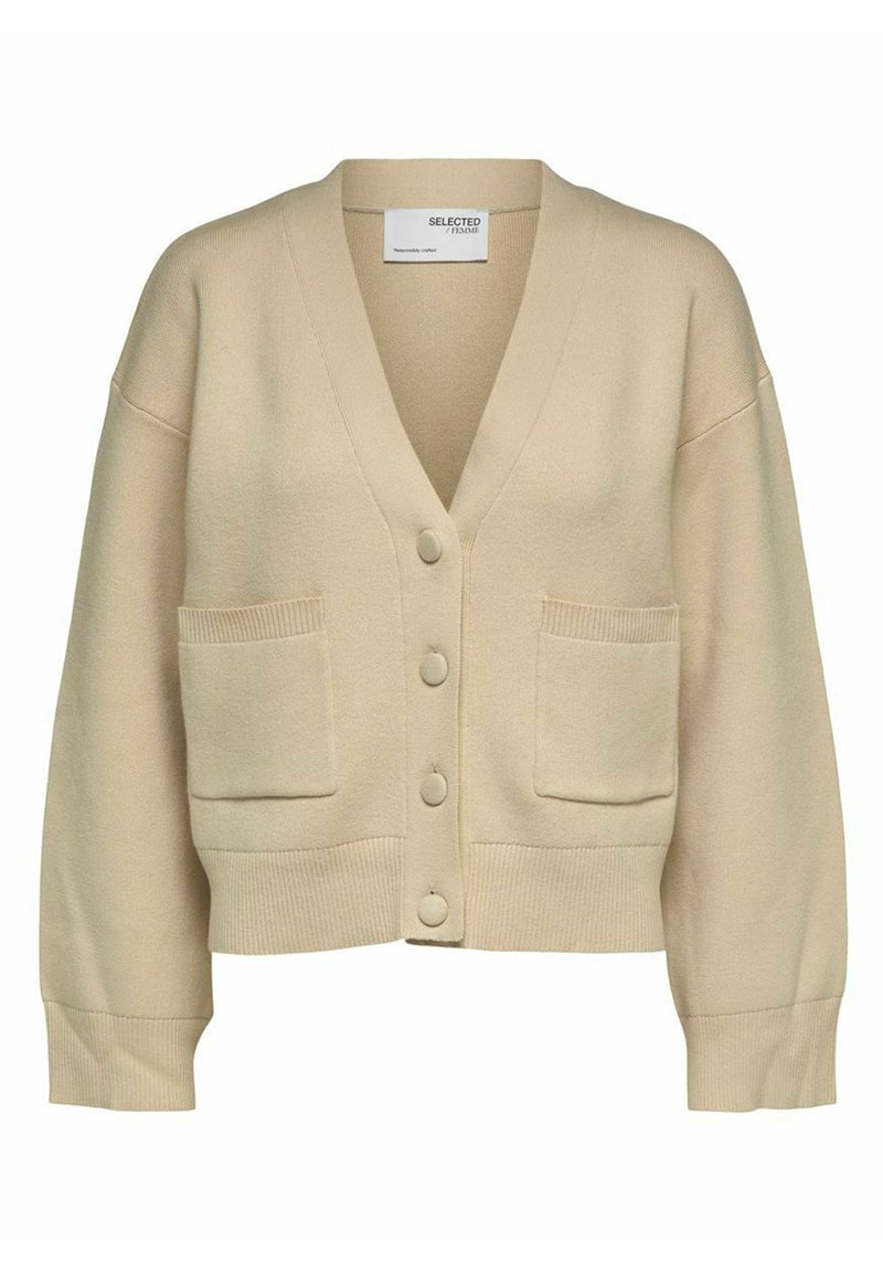 Damen Strickjacken | Selected Femme GEMÜTLICHE Strickjacke sandshell/offwhite - GQ50332 Damen Strickjacken | Selected Femme GEMÜTLICHE Strickjacke sandshell/offwhite - GQ50332