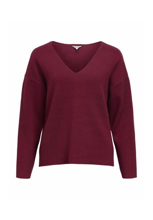 Object, OBJREYNARD V-NECK PULLOVER E AW FAIR 23 - Strickpullover - windsor wine