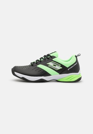 Lotto SUPERRAPIDA 400 IV - Padel shoes - all black/green apple neo