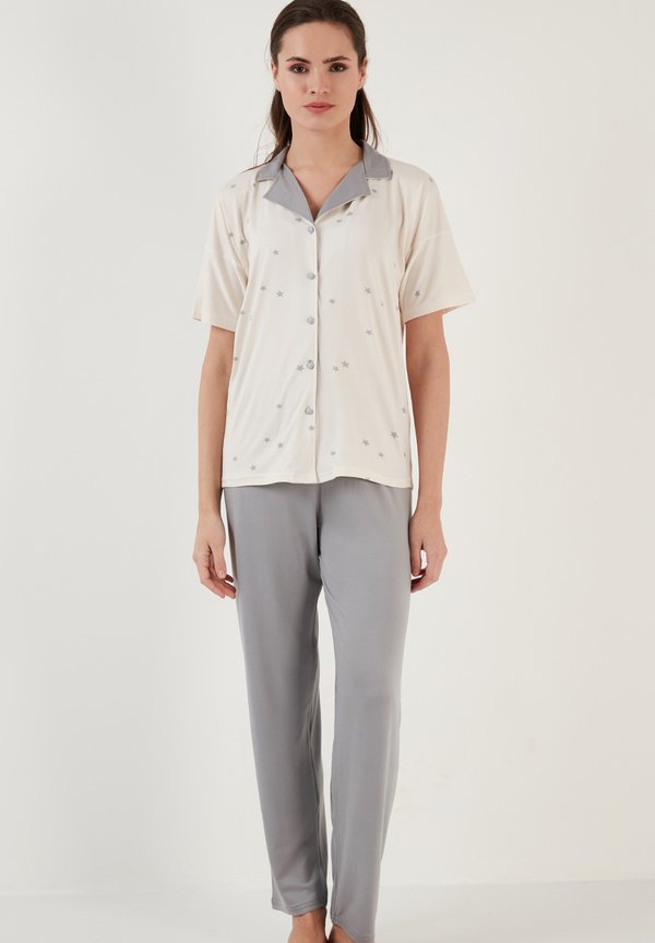 SET REGULAR FIT - Nachtwäsche Set - ecru