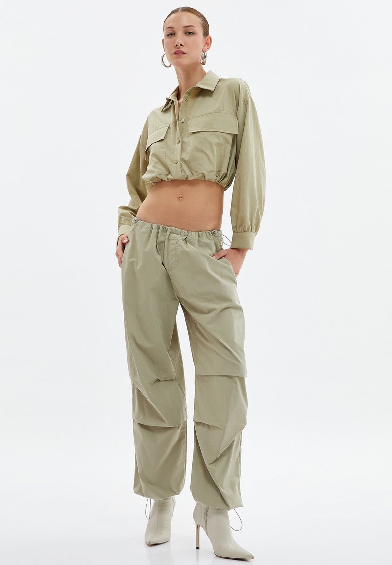 Koton Line Detail Elastic Waist Palazzo Trousers Pantaloncini Donna