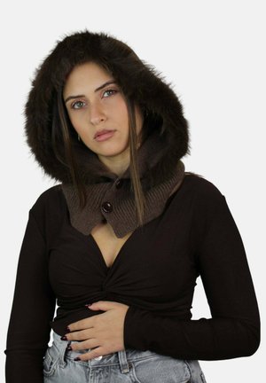 SCALDACOLLO CON CAPPUCCIO - Copricapo - marrone