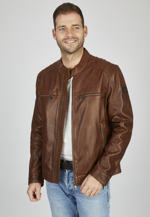 Amadeo - Lederjacke - cognac