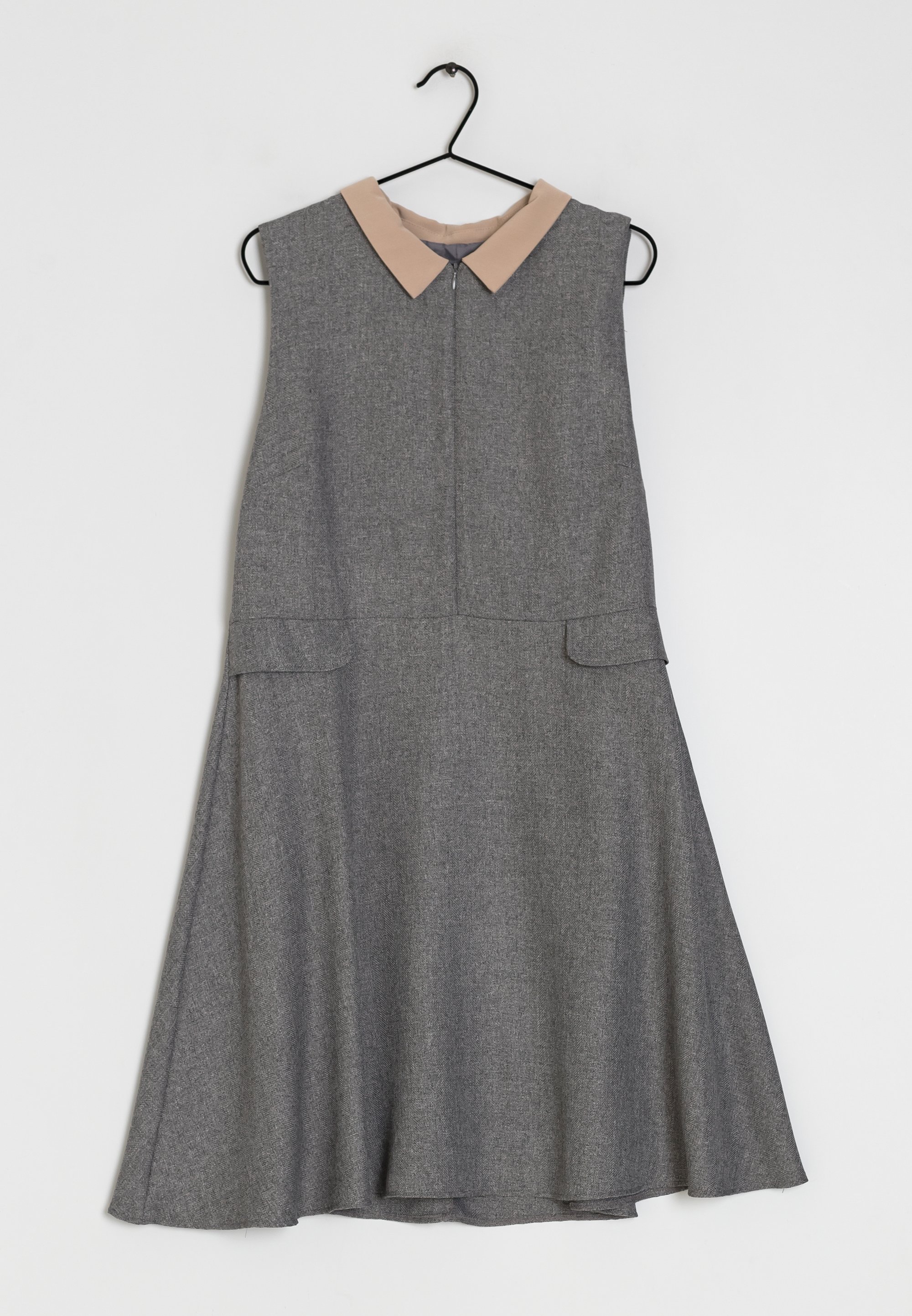 dorothy perkins grey dress Women's Grey Slim Slash Neck Knitted Mini Dress