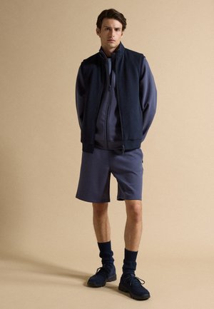 PIOMBO, GILET WITH COLLAR, REGULAR FIT - Waistcoat - dark blue
