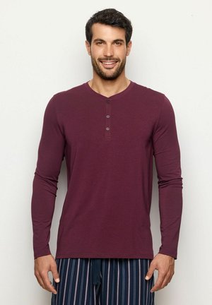 Nachtwäsche Shirt - burgundy plain