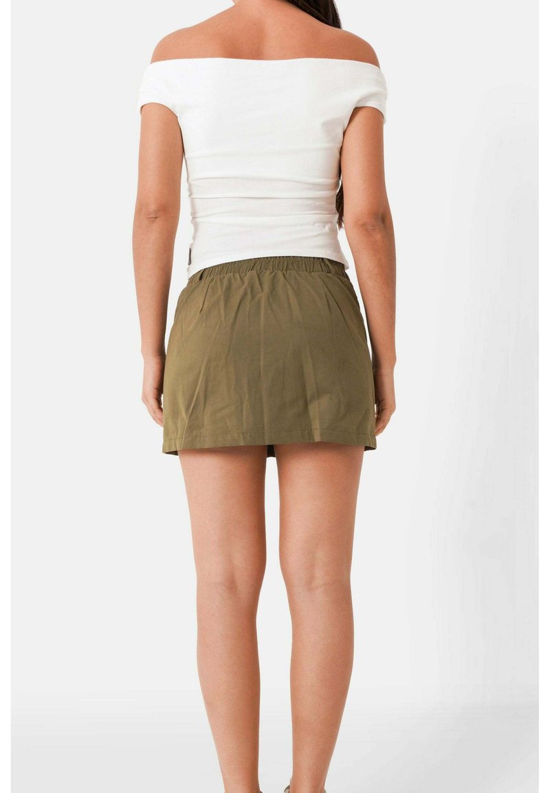 Jupe Courte Mini - Taille 36 (S-M) - Couleur Kaki/vert - Occasion Très Bon état