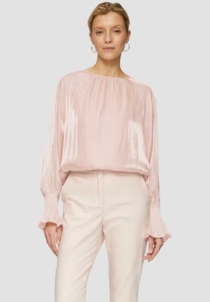 MIT VOLANTÄRMEL - Blouse - perlmuttrosa