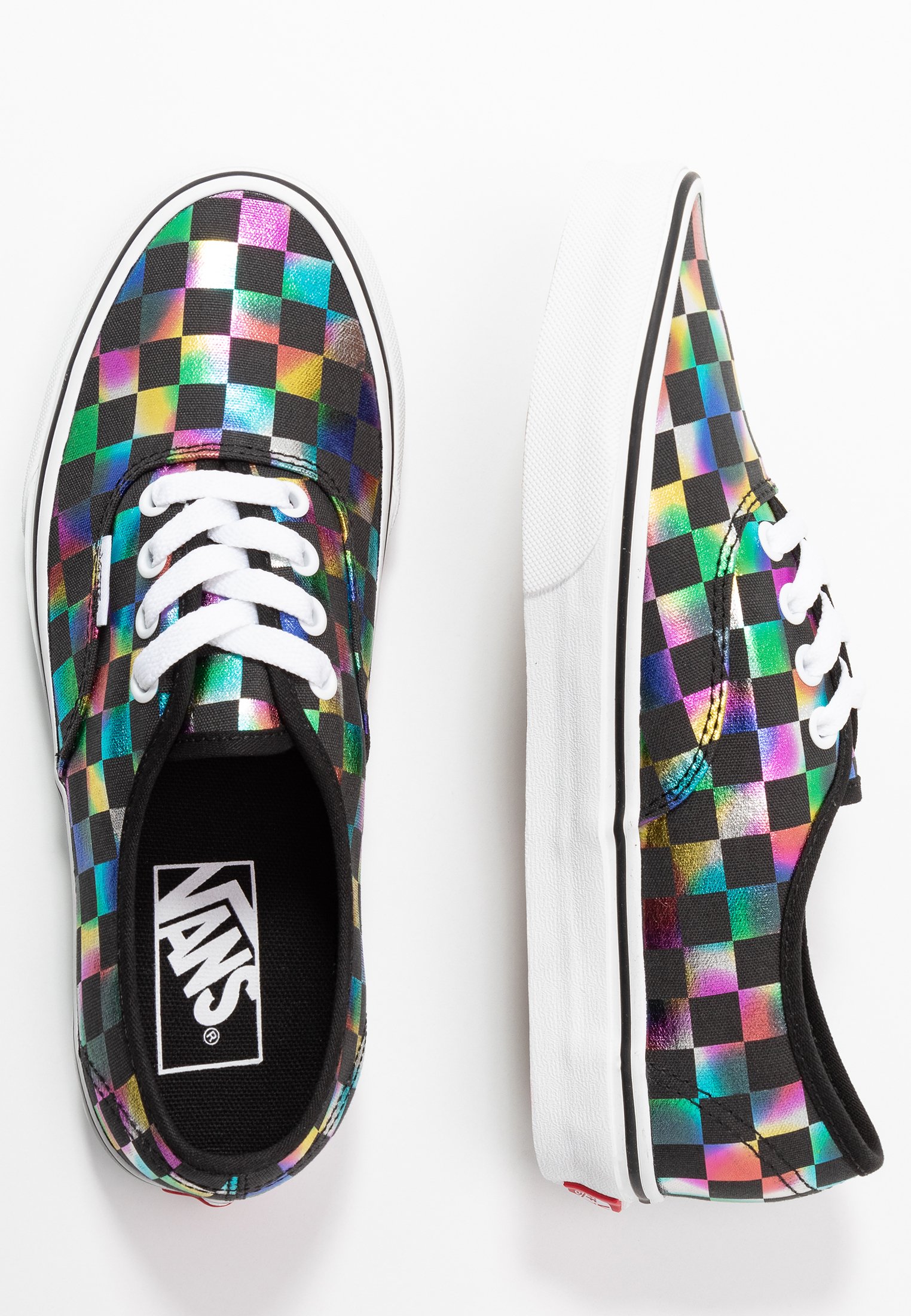 vans iridescent check authentic