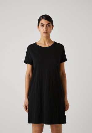 SOLID TEE DRESS - Jerseyjurk - true black