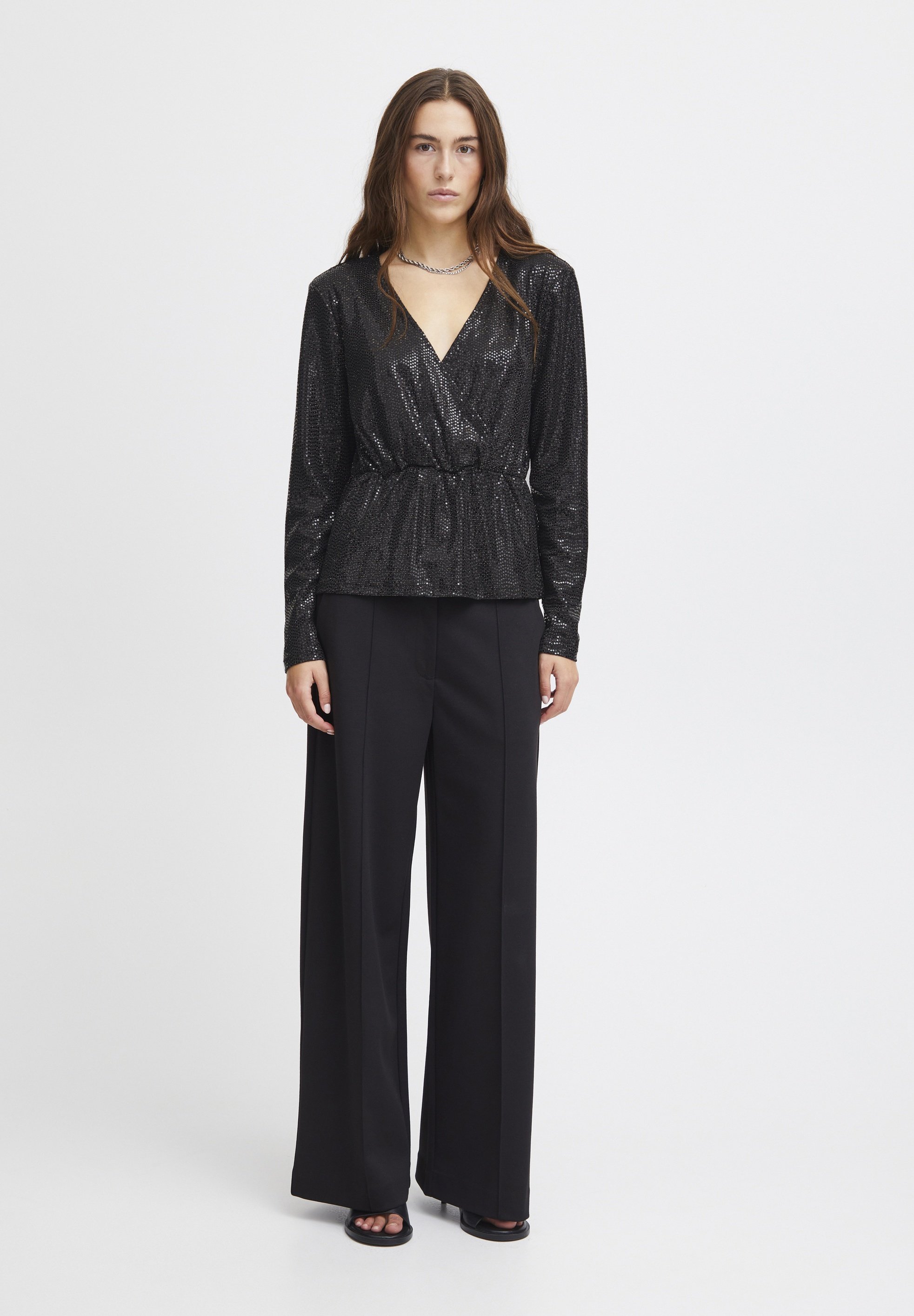売れ筋商品|||イチ シャツ レディース トップス IHLOANE - Blouse - black ICHI IHLOANE - Blouse - black - Zalando