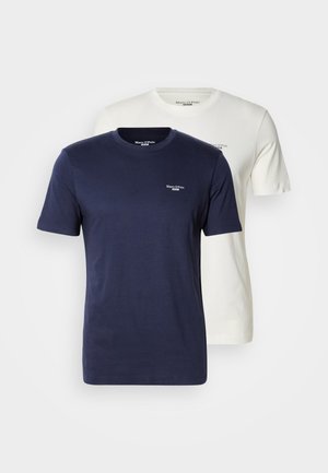 LOGO PRINT 2 PACK - T-shirt basic - dark blue/white
