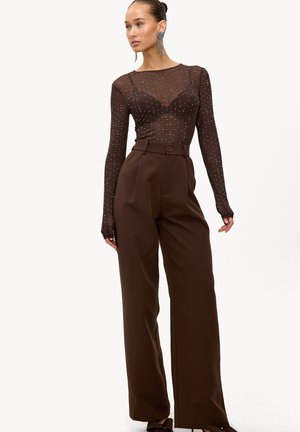 C - Pantalon classique - solid   brown dark