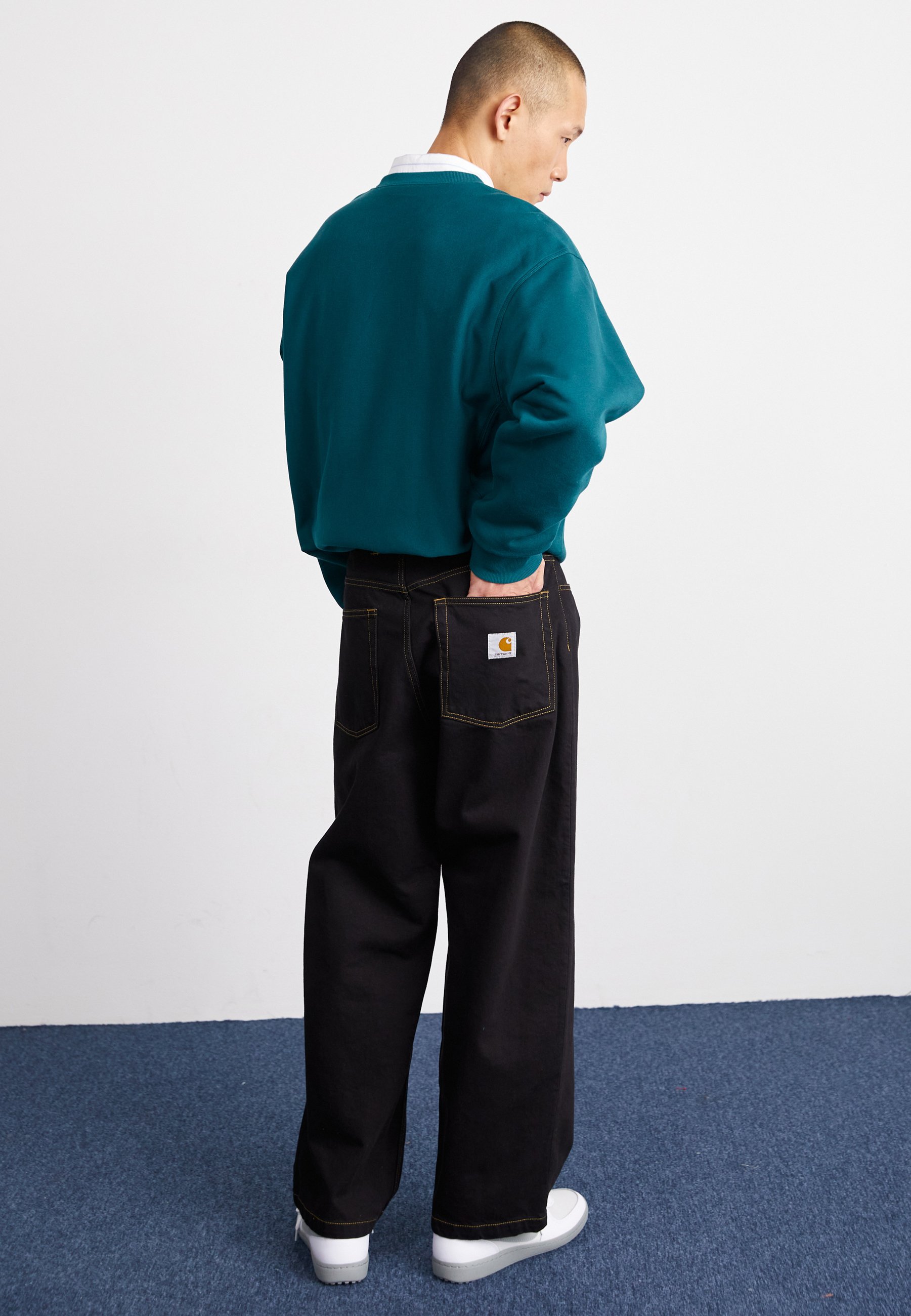 Carhartt WIP BRANDON PANT - Baggy Jeans - black rinsed/black denim