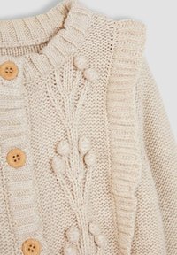 JoJo Maman Bébé FRILL SHOULDER - REGULAR FIT - Kardigán - natural