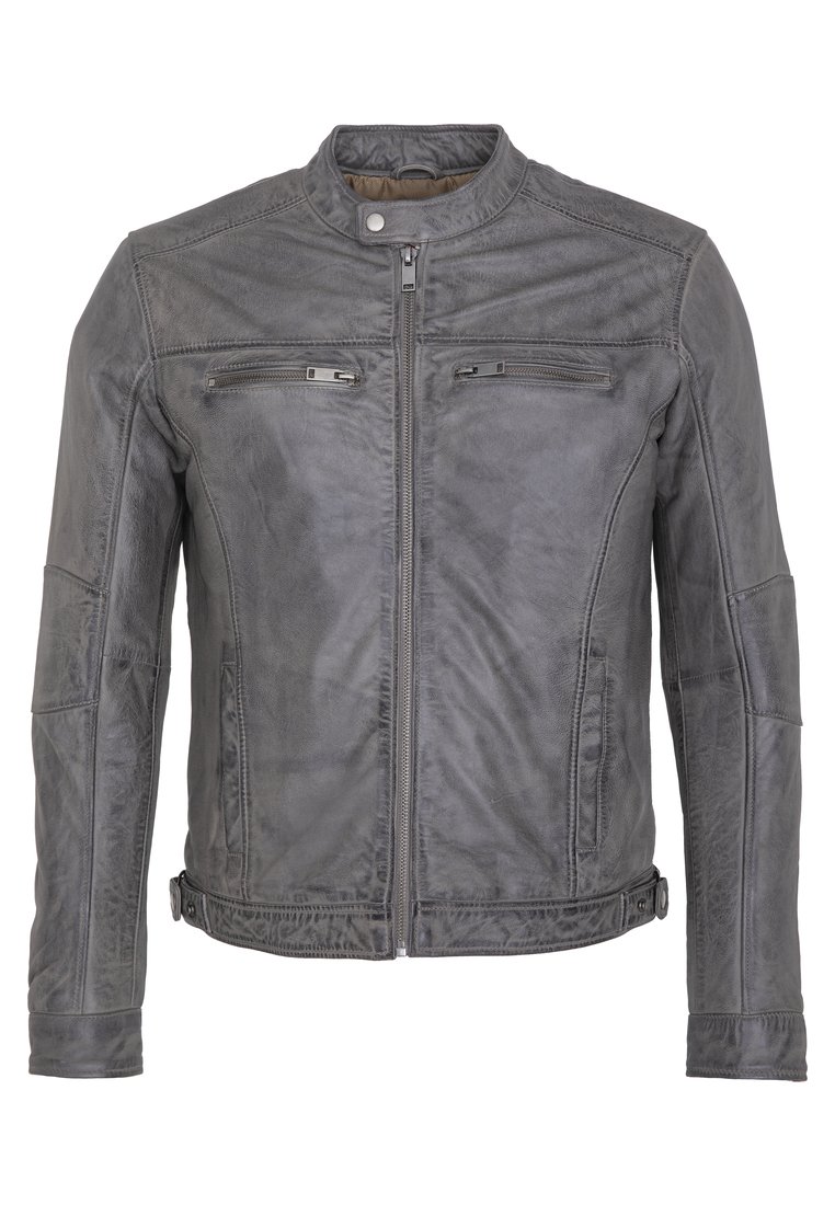Lee Cooper BRYTON Veste en cuir vintage grey/gris ZALANDO