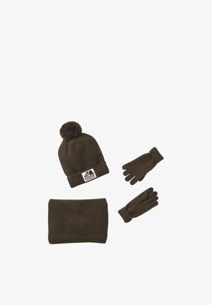 Vertbaudet, VERTBAUDET JUNGEN SET: MÜTZE, SNOOD UND HANDSCHUHE OUTDOOR - Ear warmers - khaki