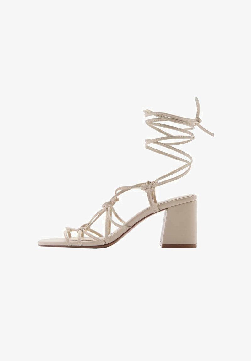 Mango Sandaalit nilkkaremmillä - off-white