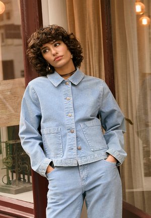 Cowboyjakker - light blue corduroy