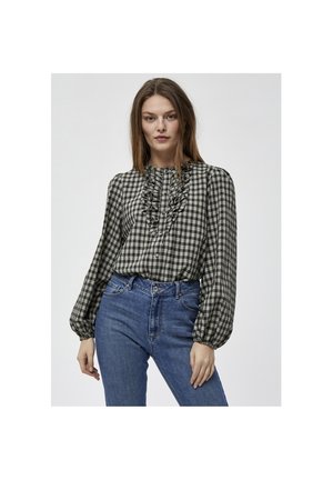 AMARA - Button-down blouse - black