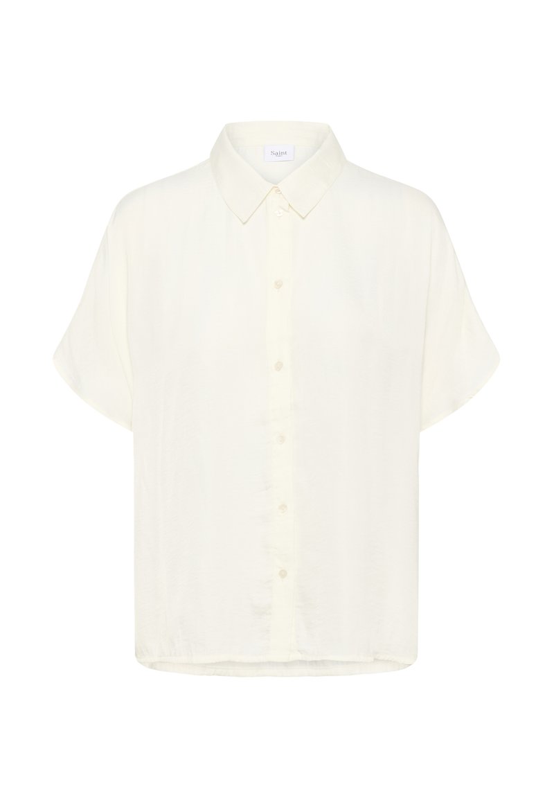 Saint Tropez MADSINESZ SS - Button-down blouse - winter white/white ...