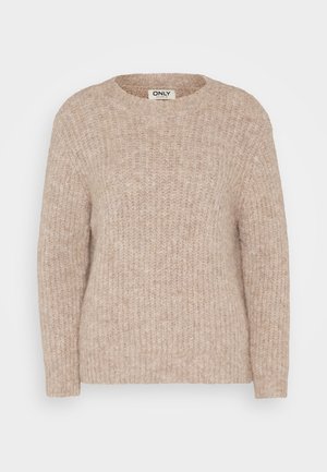 ONLY Petite, ONLMAGGIE LIFE O NECK - Πουλόβερ - malt ball melange