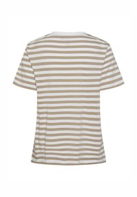 Pieces PCRIA TEE STRIPES - Tričko s potlačou - silver mink