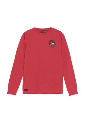 ROUND PRINT - T-shirt à manches longues - hibiscus red