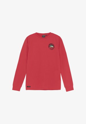 ROUND PRINT - T-shirt à manches longues - hibiscus red