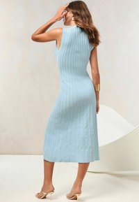 Lipsy POINTELLE BUTTONED SLEEVELESS MIDI - Sarafanas - blue