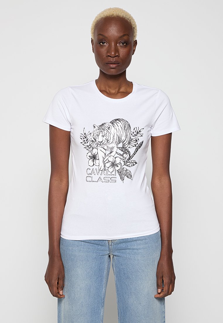 Cavalli Class T-shirt print wit Cavalli Class T-shirt print wit