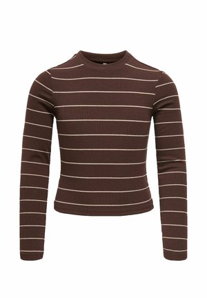 ONLY GIRLS, KOGLUPE L/S STRIPE TEE JRS - Trui - chicory coffee