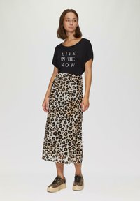 s.Oliver MET DECORATIEF TUNNELKOORD - A-Linien-Rock - ecru