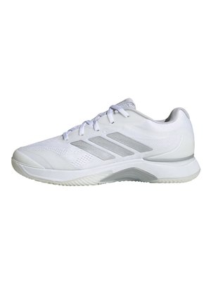 AVA 3 CLAY - Clay court tennis shoes - cloud white   silver metallic   dash grey