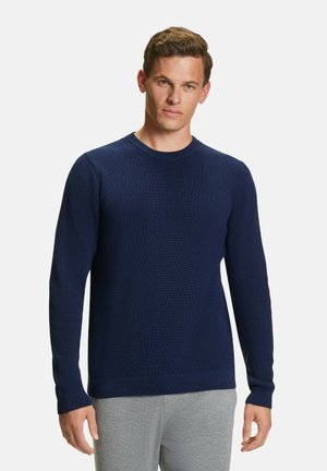 FALKE, Basic Crew Neck Cotton Structure - Pullover - night blue