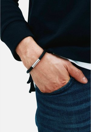 EDBLAD, FRANKY BRAIDED - Pulsera - black and silver-coloured