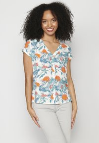 Koroshi SHORT SLEEVE PLEAS  - Pusero - Blanco