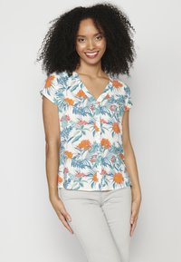 Koroshi - SHORT SLEEVE PLEAS  - Bluse - Blanco Thumbnail-Bild 1