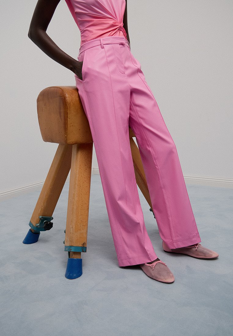 STAND STUDIO Broek donkerroze