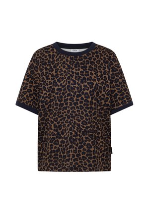 Cecil, ROUND-NECK T-SHIRT WITH LEOPARD PRINT - T-shirt imprimé - creamy mocha